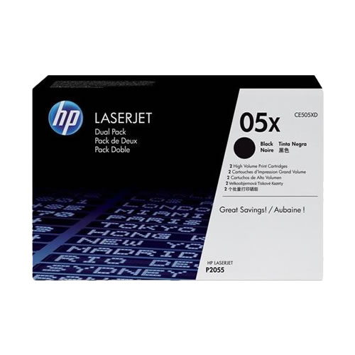 Toner Original HP 05X (CE505X) Preto AC Pack 2