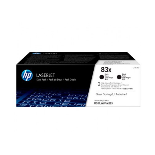 Toner Original HP 83X (CF283XD) Pack 2