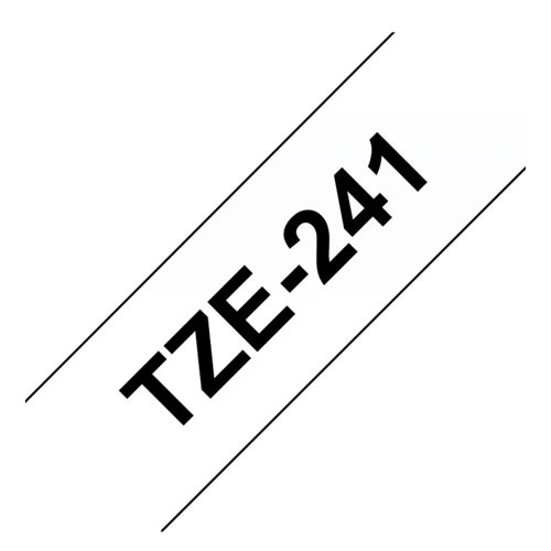 Fita Laminada Comp. Brother 18mmx8mts Preto/Branco