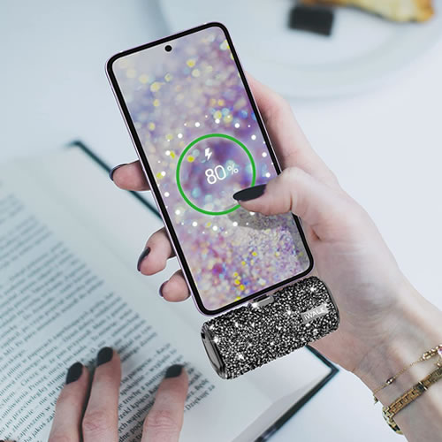 Powerbank iWALK 4500 mAh Tipo C - Diamantes Pretos