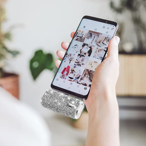 Powerbank iWALK 4500 mAh Tipo C - Diamantes Prata