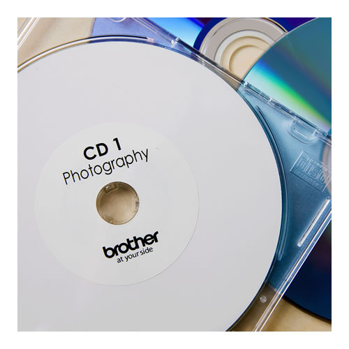 Etiquetas Brother para CD / DVD 58x58mm 100un