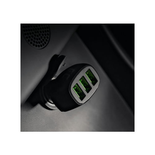 Carregador de Carro PowerRide 54W 3xUSB 18W