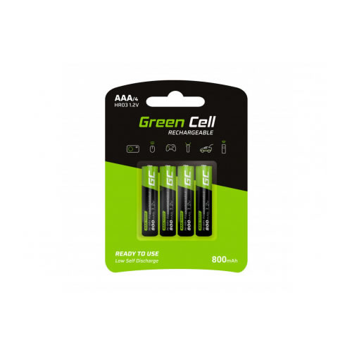 Pilhas Recarregáveis Green HR03 AAA 1.2V 4un