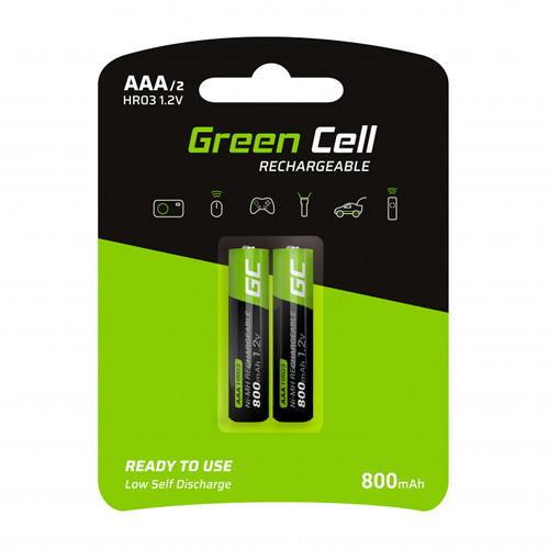 Pilhas Recarregáveis Green Cell HR03 AAA 1.2V 2un