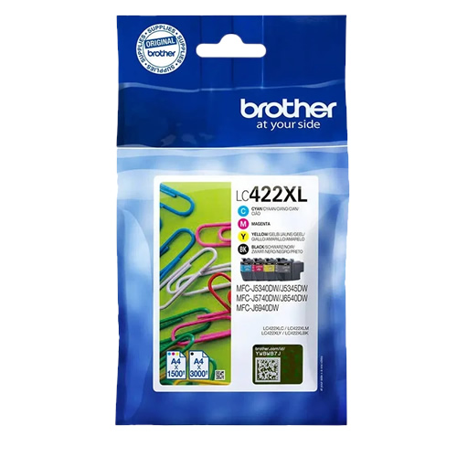 Tinteiro Original Brother LC422 XL Pack 4 cores