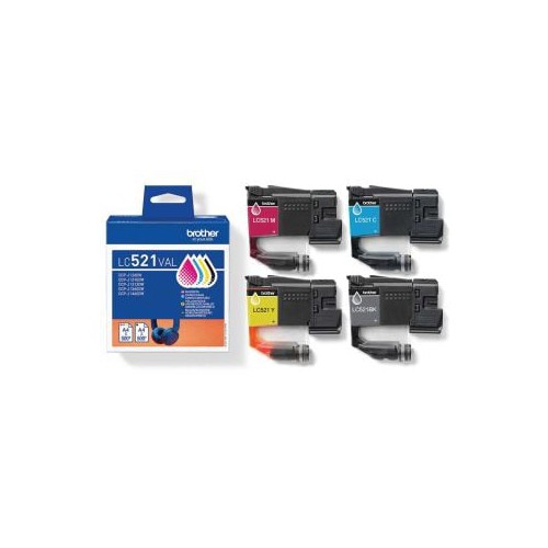 Tinteiro Original Brother LC521 Pack 4 Cores