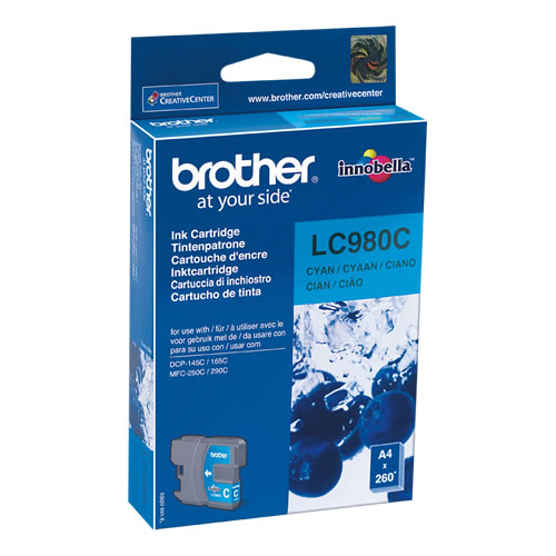 Tinteiro Original Brother LC980 Ciano