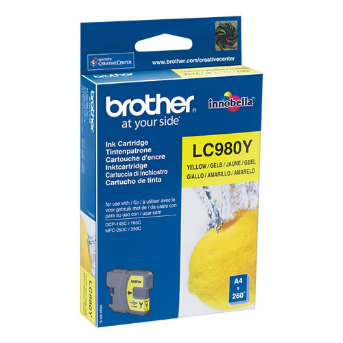 Tinteiro Original Brother LC980 Amarelo