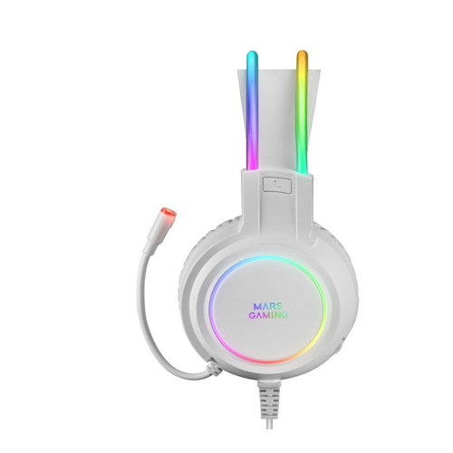 Auscultadores Mars Gaming com Microfone MHRGB Branco