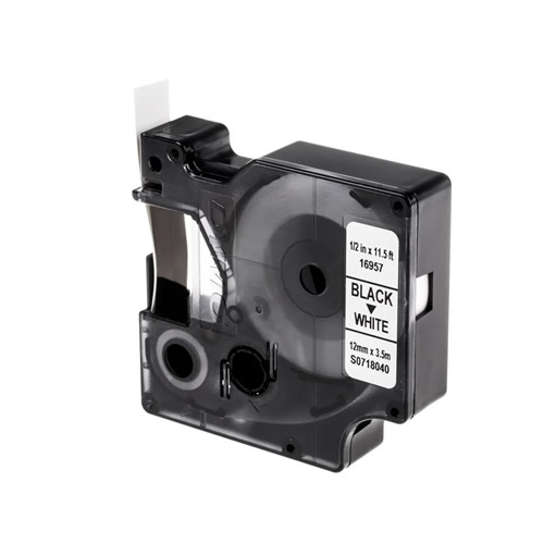 Fita Original Dymo Nylon D1 12mmx3.5m Preto/Branco