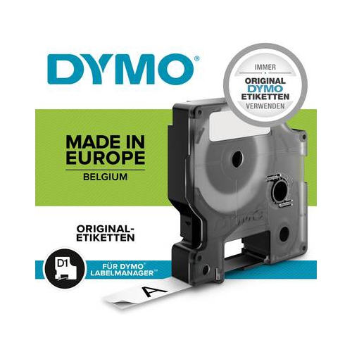 Fita Dymo Poliester D1 16959 12mmx5.5m Preto/Bra.