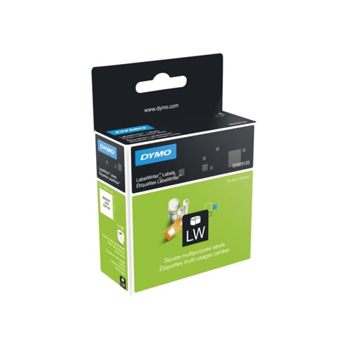 Etiquetas Dymo Brancas 25x25mm