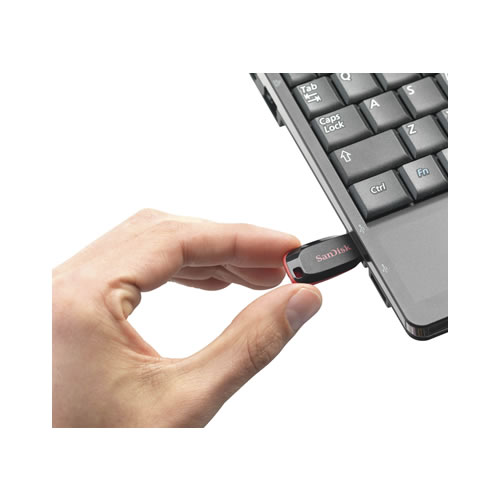 Pen Drive SanDisk Cruzer Blade 128Gb Preto/Verm.