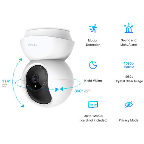 Câmara de Vigilância Tapo TC70 360° Wi-Fi