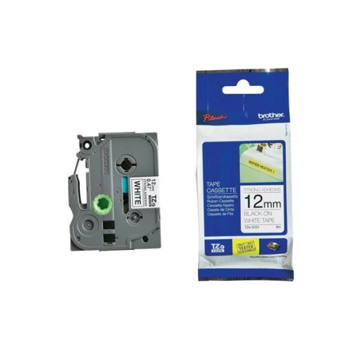 Fita Laminada SuperAdesiva Preto/Branco 12mm