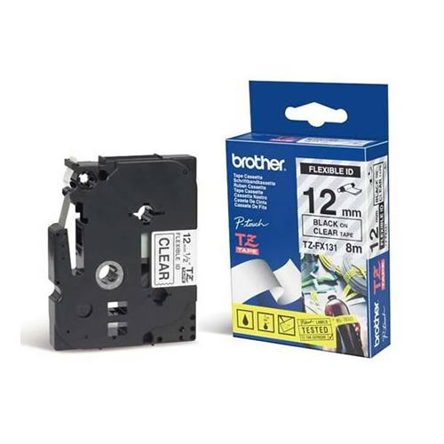 Fita Grav. Orig. Brother 12mmx8mts Transp./Preto