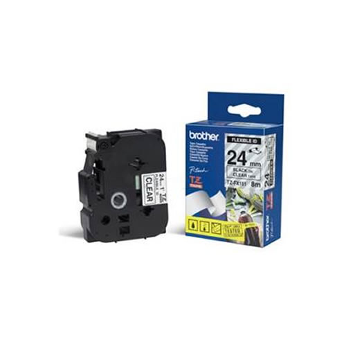 Fita Grav. Orig. Brother 24mmx8mts Transp./Preto