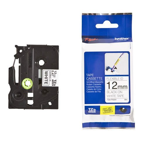 Fita Gravação Orig. Brother 12mmx8mt Branco/Preto