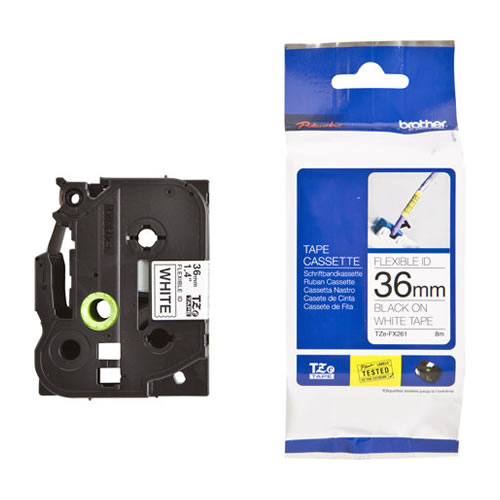 Fita Grav. Orig. Brother 36mmx8mts Branco/Preto