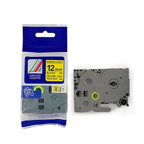 Fita Grav. Orig. Brother 12mmx8mts Amar./Preto