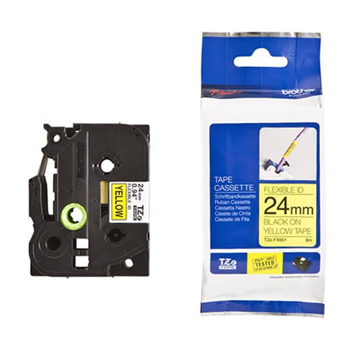 Fita Grav. Brother 24mmx8mts Amarelo/Preto