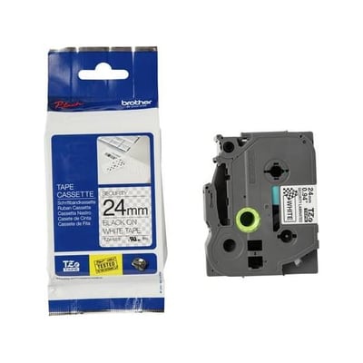 Fita Original Brother TZeSE5 Preto/Branco 24mm