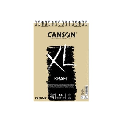 Bloc Espiralado Canson XL Kraft A4 90gr 60F
