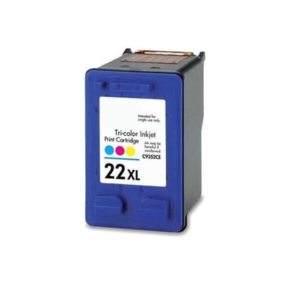 Cartucho de tinta reciclado HP 22 XL (C9352C) Tricolor