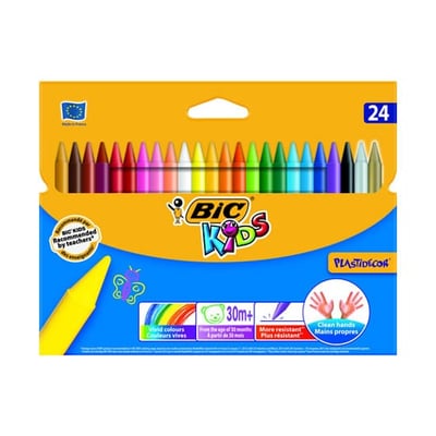 Lápices de Cera Bic Kids Plastidecor 24 Colores