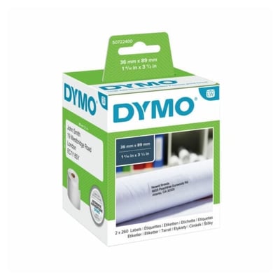 Etiquetas Dymo 99012 36X89mm 2 rol 260un.