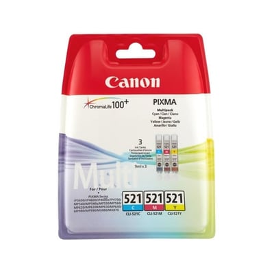 Cartucho de tinta Original Canon CLI-521 Pack 3 colores