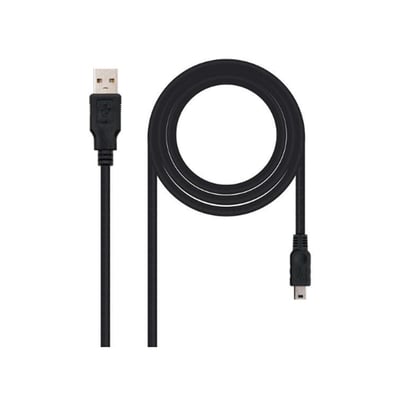 Cabo USB A 2.0 para Mini B 1m - Preto