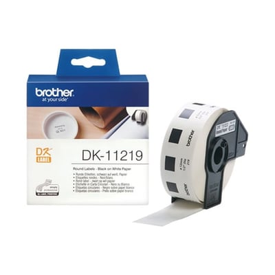 Etiquetas Brother Circulares 12mm 1200un