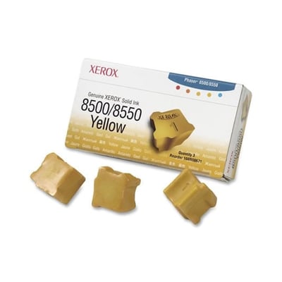 Stick Original Xerox Phaser 8500/8550 Amarelo 3un