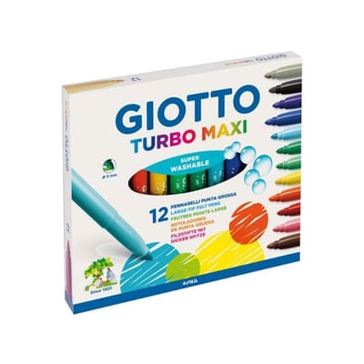 Marcador de Fieltro Giotto Turbo Maxi - Cx 12