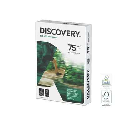 Papel Fotocopia A4 75gr Discovery 5x500Hojas