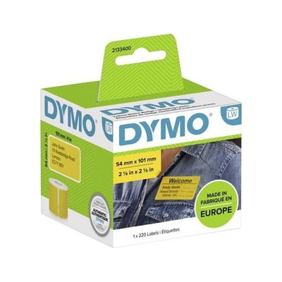 Fita Dymo Etiquetas Amarelas 54mm x 101mm