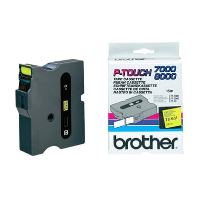 Fita Grav. Orig. Brother 24mm Amarelo/Preto