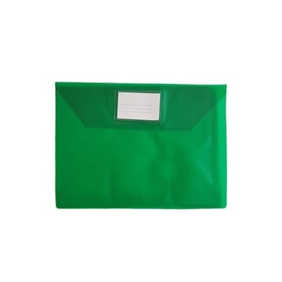 Sobre de A4 PVC Translúcido con Ventana Verde