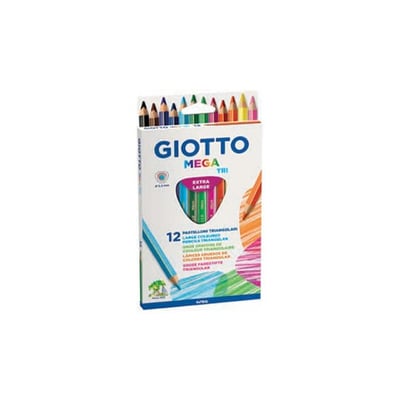 Lápiz de Color 18cm Giotto Mega Tri Caja 12un