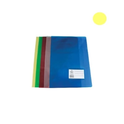 Carpeta Plástica Lisa c/ Bolsa y Visor A4 Amarillo 10u