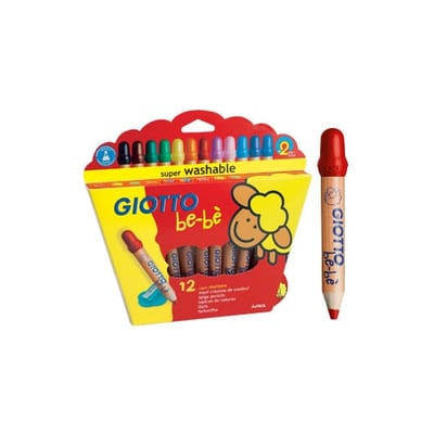 Lápices de Color Giotto Be-Bé 12un + 1 Sacapuntas