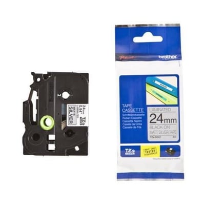 Fita Original Brother TZeM951 Preto/Matel 24mm