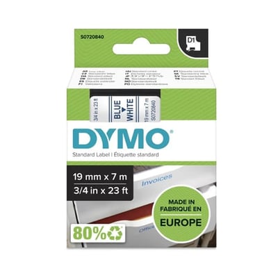 Fita Dymo D1 45804 19mmx7m Azul/Branco