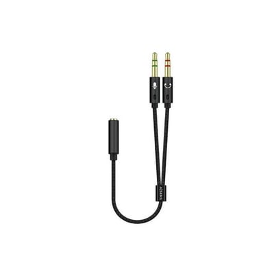 Adaptador Jack 3.5 Hembra - 2x Jack 3.5 Macho 25cm