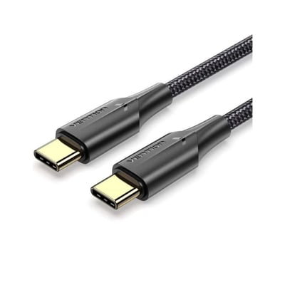 Cabo Nylon USB-C para USB-C (M/M) USB 2.0 1m Preto