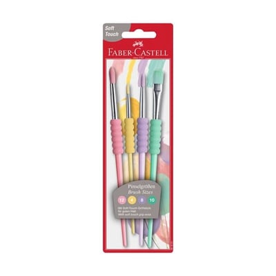 Conjunto de Pinceles Faber-Castell Soft Touch Pastel