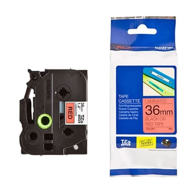 Fita Grav. Orig. Brother 36mmx8mts Vermelho/Preto
