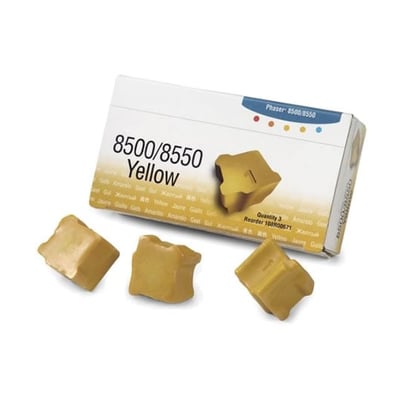 Stick Compatível Xerox 8500/8550 Amarelo 3un